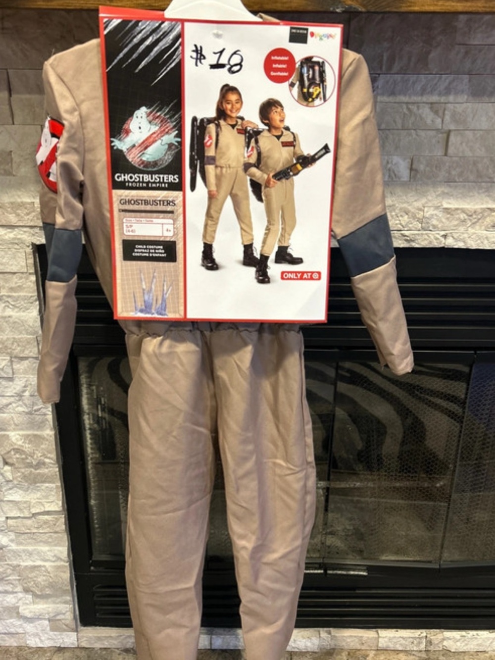 Kids Tan ghostbuster Jumpsuit Costume